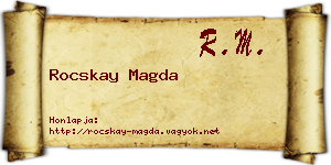 Rocskay Magda névjegykártya